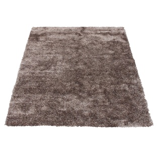 Hochflor-Teppich BRUNO BANANI "Alga" Teppiche Gr. B/L: 160 cm x 230 cm, 40 mm, 1 St., grau (taupe) Esszimmerteppiche Uni-Farben, besonders weich und kuschelig
