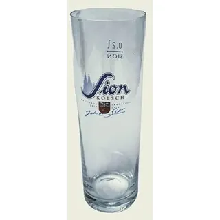 Sion Kölsch 0,2l Glas/Bierglas/Gläser/Kölschglas/Bier/Pils/Stangenglas/Kölsch Glas/Stange/Gastro/Bar/Deko/Geschenk/Sammlerglas
