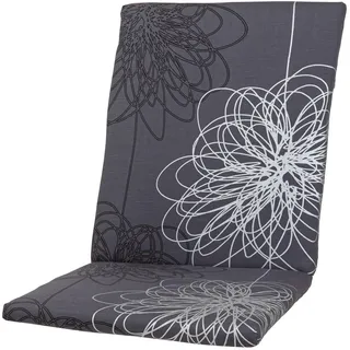 KETTtex 0519 Auflage Mittellehner Korsika grau-silber gemustert 109x49x4 cm Sitzpolster