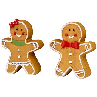 levandeo Lebkuchen Deko Figur 2er Set Braun