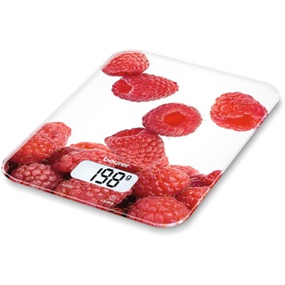 Beurer KS 19 Berry Küchenwaage (digitale Küchenwaage, mit Tara-Zuwiegefunktion, Sensortastenbedienung, 5 kg Tragkraft)