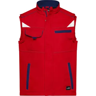 James & Nicholson Workwear Softshell Vest rot/blau 4XL