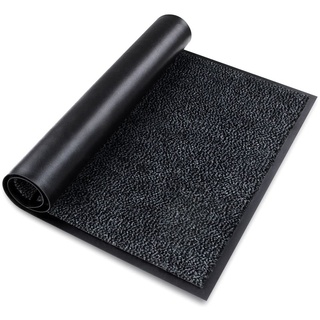 your GEAR Schmutzfangmatte Grau in 5 Größen für innen & außen, Anti-Slip Fußmatte, Fußabtreter, Sauberlaufmatte, Türmatte, waschbar, rutschfest, Gummirand, 150x90, 120x90, 180x60, 90x60, 60x45 cm