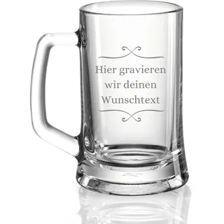 Bierkrug mit Gravur - Personalisierte Geschenke Männer - Geschenke für Sie & Ihn - Bierglas Geschenkidee für Herren, Freunde Vatertag - Geburtstagsgeschenk mit Wunschtext