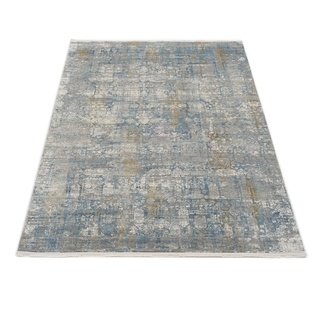 Teppich MUSTERRING "SINFONIA" Teppiche Gr. B/L: 200 cm x 290 cm, 8 mm, 1 St., bunt (grau, mehrfarbig, blau) Esszimmerteppiche