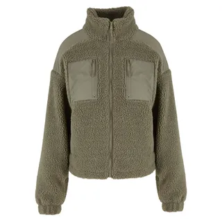 URBAN CLASSICS Sherpa Mix Jacke - Pale Green - XS
