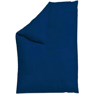 schlafgut Woven Satin Uni Blau 140 x 200 cm + 80 x 80 cm