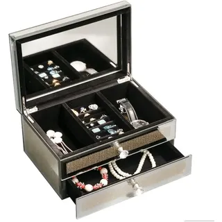 Schmuckbox Schmuckkästchen Schmuckschatulle Luxus Diamant Glas Verspiegelt Schmuckschatulle Organizer Aufbewahrung Schmuckschatulle Für Frauen Im Europäischen Stil Polka Dot Griff Schmuckkasten Schmuc