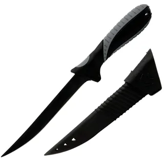 Prachtfisch Profi Angelmesser - Fischmesser inkl. Messerscheide, Gürtelclip, Edelstahl beschichtet, Länge: 31 cm