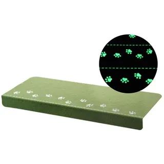 Hearda Treppenstufen Matten, 5/10 Stück Stufenmatten, 76x20cm Treppe Treppenteppich, Treppenteppich Selbstklebend, Antirutschmatte Innenbereich für Schutz Kinder, Ältere (5 Stück,Grün)