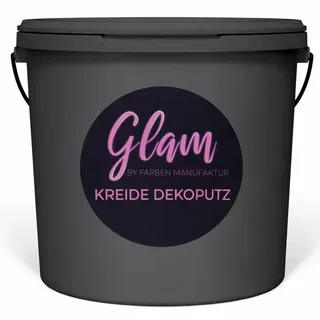 Farben Manufaktur Glam Kreide Rollputz bunt Streichputz Glitzerputz Kreidefarbe Dekoputz zum Rollen eingefärbt mit und ohne silber Glitzer 2in1 bunt 8kg, Farbe: helles blau grau