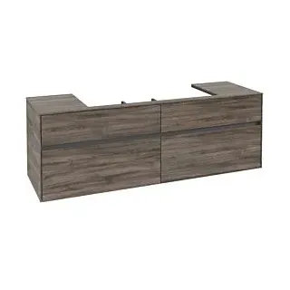 Waschbeckenunterschrank 160 x 55 cm Stone Oak