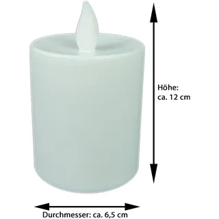 Novaliv, LED Kerzen, LED Kerze Outdoor 5 Stück weiss Grablichter LED mit Batterie Dauerkerze LED Kerzen flackernde (5x)