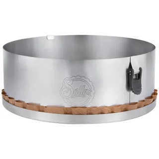 Sallys Springform mit perforiertem Boden und Dauerbackfolie, Edelstahl (28 cm)