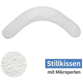 Theraline Stillkissen Das Komfort - ohne Bezug, Lagerungskissen / Schwangerschaftskissen 180 cm, Füllung: Mikroperlen weiß