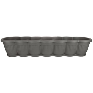 HTI-Living Blumenkasten Blumenkasten Greta 17 x 80 x 19 cm (1 St), Blumentopf Pflanzkasten grau