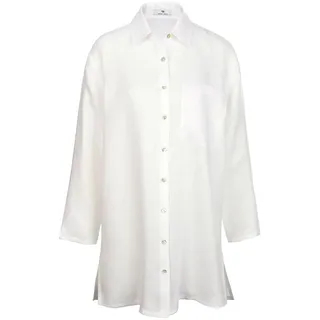 Long-Bluse aus 100% Leinen Peter Hahn weiss, 40