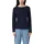 Feinstrickpullover mit Rollkanten Blau XL
