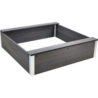 Sandkasten WPC Grau 110 cm x 110 cm x 32 cm
