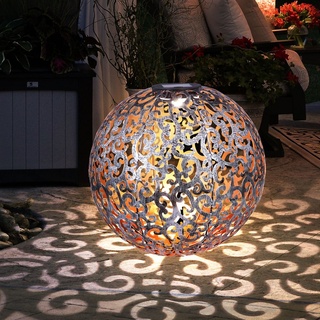 LED Solar Außen Lampe Lotus Blume Garten Beleuchtung Seerosen Design  Leuchte 25 cm Globo 33532