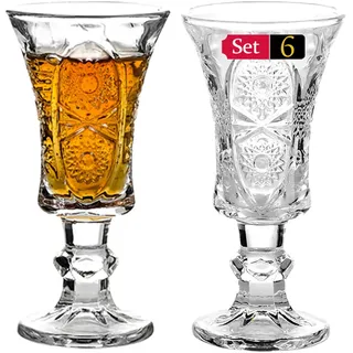 Srgeilzati Port-Gläser mit Stiel, Likörglas, Schnapsgläser, Limoncello-Gläser (6)