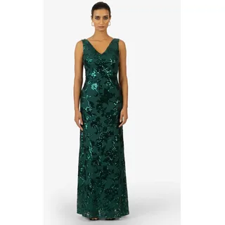 Kraimod Abendkleid mit V-Ausschnitt grün 34