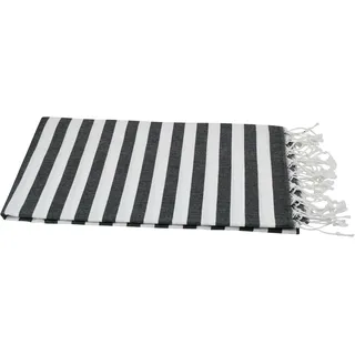 my Hamam Hamamtuch Handtuch Badetuch "Lara" schwarz weiß 100x180 cm