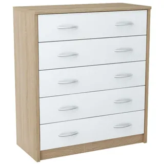 home collective Highboard 74 x 0 x 0 cm Weiß / Beige