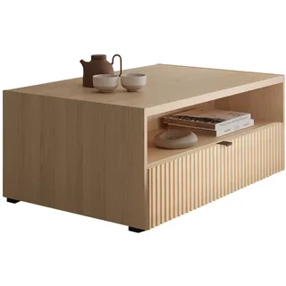 MIRJAN24 Couchtisch Cyliza 1SZ (mit Schublade), 100x65x42 cm beige