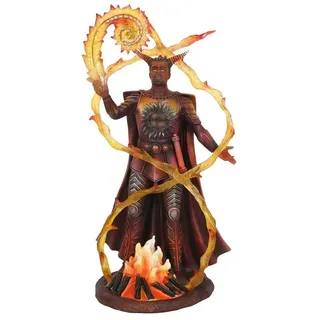 MystiCalls Fantasy-Figur Elemental Figur "Fire Wizard" by Anne Stokes Feuerbändiger (1 St), Perfekt für jeden Anlass - Geburtstag, Weihnachten rot
