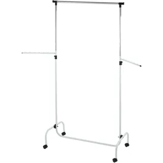 Wenko Kleiderständer Trio 91 x 45 x 122-192 cm chrom/weiß