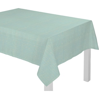 Tischdecke ADAM "Scribble" Tischdecken Gr. B/L: 120 cm x 120 cm, quadratisch, blau (natur, hellblau) Tischdecken