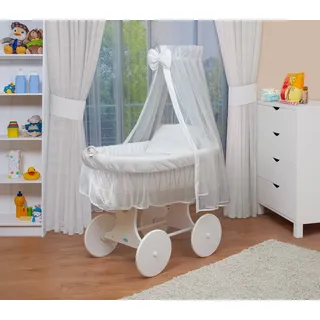 Waldin Stubenwagen Waldin Baby Stubenwagen-Set mit Ausstattung,XXL weiß