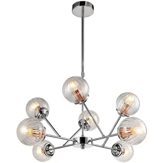 Kronleuchter an einer Stange BEST 8xE14/40W/230V - Silber