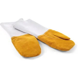 HENDI Leder-Grillhandschuhe hitzebeständig – 2 Stück, 2 Stk., (L)460mm