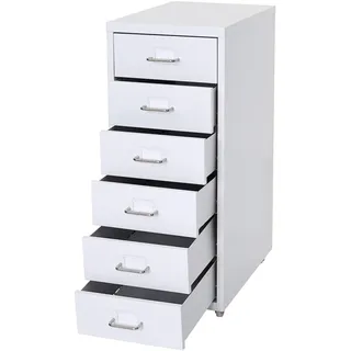 Mendler Boston Rollcontainer 69x28x41cm weiß