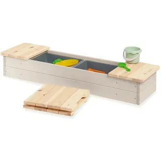 Pinolino Sandkasten Hedda mit 2 abdeckbaren Wannen beige/Natur