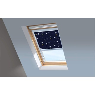 Dachfenster Jalousie für Velux Dachfenster – Verdunkelungsrollo – Einbruch der Dunkelheit – Silberfarbener Aluminiumrahmen (PK06)