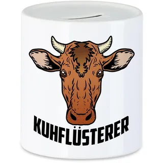 Hey!Print Kuhflüsterer Spardose Kuh-Fans Kuh-Liebhaber Milchkuh Landwirt Geschenkidee