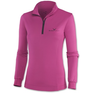 Black Crevice Damen Skirolli Zipper Shirt, pink/schwarz, 38