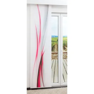Lysel Schiebegardine Lichteffekt in Rot-Grau, in der Größe "(BxH) 60cm x 245cm"
