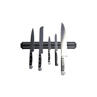 HYGOSTAR Magnetisches Messerbord, Länge: 550 mm aus schwarzem Kunststoff, für Messer & Scheren, schont die - 1 Stück (653410)