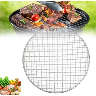 45cm Edelstahl Grillrost Rund, Grillgitter Rund, Grillrost FüR Feuerschale, BBQ Grillgitter Edelstahl Backblech, Grillrost, rundes Grillnetz, Grillmatte, Grillrost für Picknick im Freien