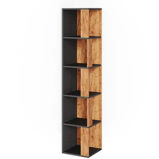 Vicco Eckregal Lio 33,3 x 33,3 x 162,2 cm Goldkraft Eiche/Anthrazit
