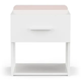 Calicosy Nachttisch, Weiß, Holzwerkstoff, 34.3x45.8x48 cm, Kinder- & Jugendzimmer, Kindermöbel, Kinderregale