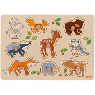 GoKi 57387 - Steckpuzzle Waldtiere