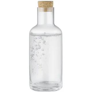 blomus Wasserkaraffe -HYDRA- | Glaskaraffe 500 ml mit Korkdeckel | Wasserkrug Farbe Clear | 8B x 21H cm