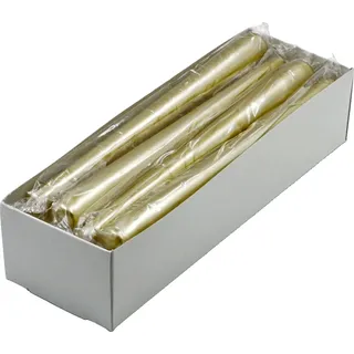 12 Spitzkerzen Gold 240 x 22 mm Leuchterkerzen Stabkerzen Gies Kerzen