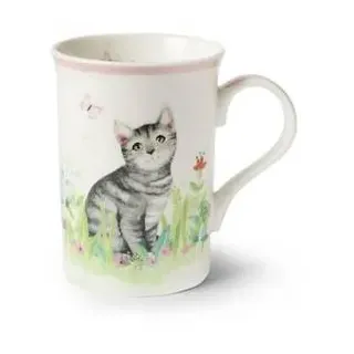 Kaffeebecher 'Katze im Blumengarten'