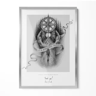 Tulup Bilderrahmen Silber 50x70 cm 3er Set